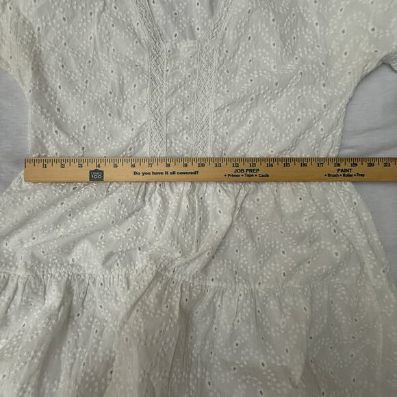 Etsy-style Broderie Anglaise White Cotton Dress Carla Ferro Made in Italy L - Picture 7 of 7